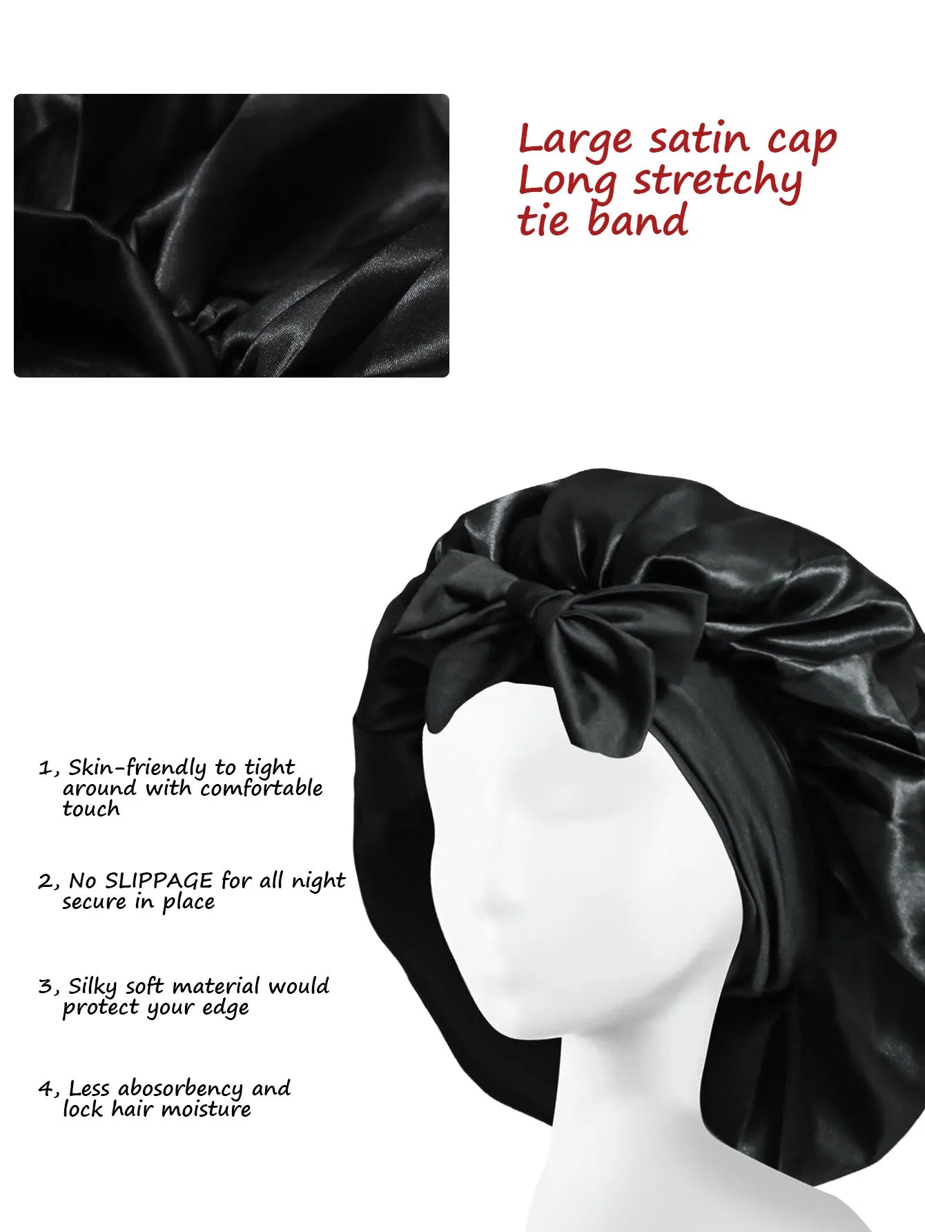 SatinSilk Adjustable Sleep Bonnet
